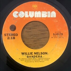 Willie Nelson Vinyl 45 Record Bandera